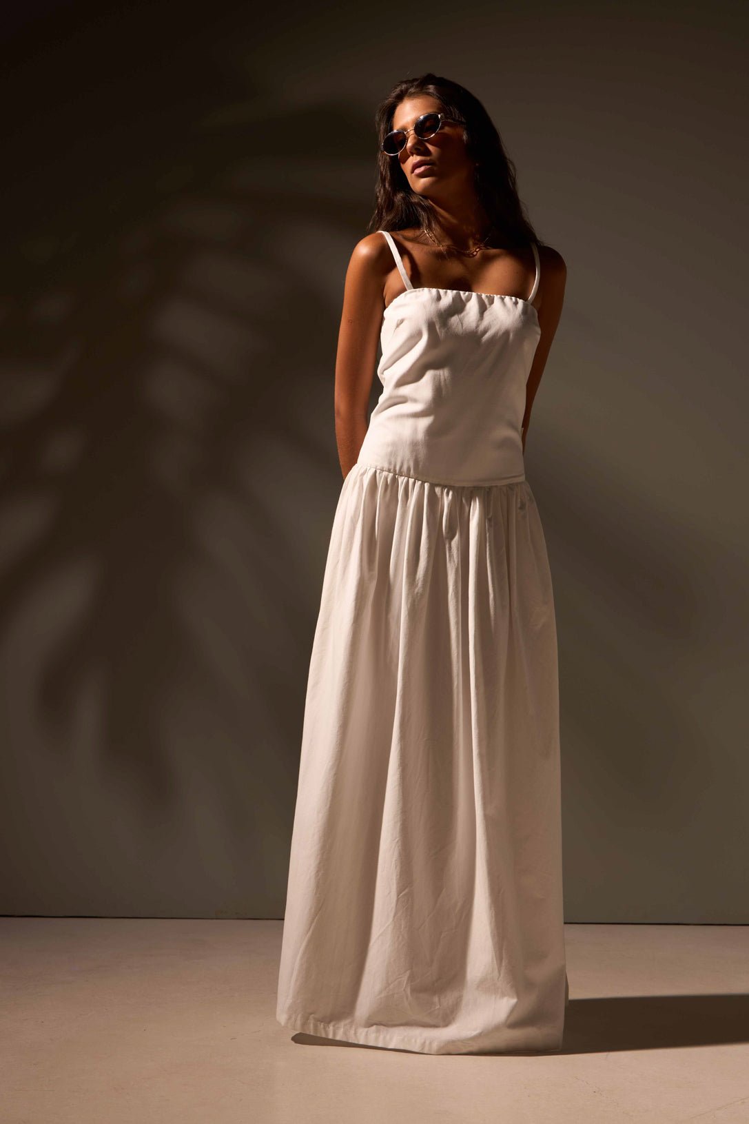 VESTIDO MIDI ONDAS ALGODÃO - BRANCO da Vörr Brasil | Loja Oficial Vörr Brasil