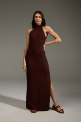 VESTIDO MOCHA VISCOSE ESTRUTURADA - MARROM da Vörr Brasil | Vörr Brasil