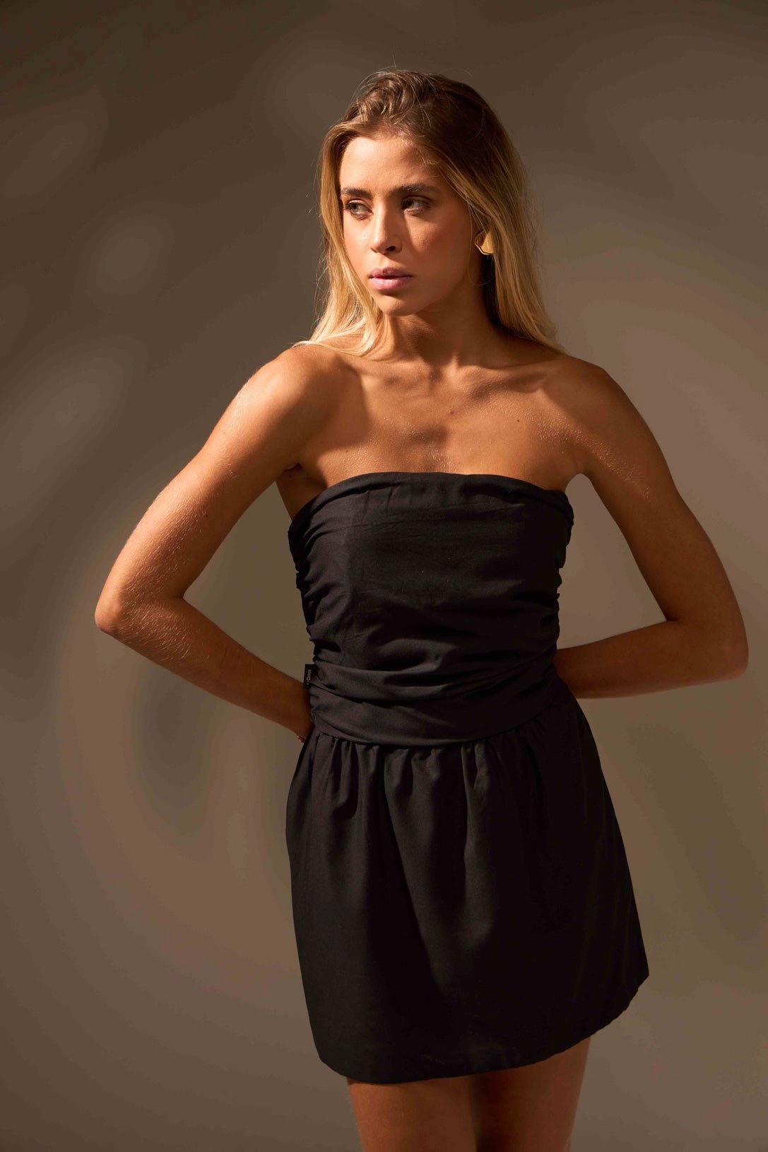 VESTIDO ONDAS ALGODÃO - PRETO da Vörr Brasil | Loja Oficial Vörr Brasil