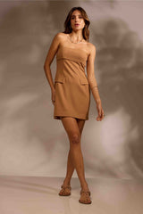 VESTIDO PULSAR ALGODÃO - CARAMELO da Vörr Brasil | Vörr Brasil