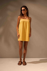VESTIDO SOLSTÍCIO ALGODÃO - AMARELO da Vörr Brasil | Loja Oficial Vörr Brasil