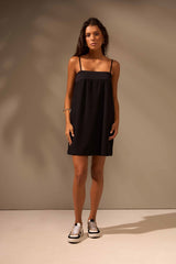 VESTIDO SOLSTÍCIO ALGODÃO - PRETO da Vörr Brasil | Loja Oficial Vörr Brasil