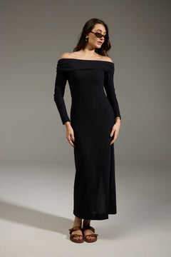 VESTIDO TEXTURE ALGODÃO - PRETO