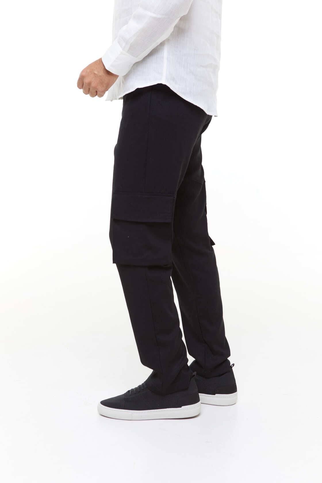 CALÇA LINHO CARGO - PRETO - Vörr Brasil